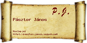 Pásztor János névjegykártya